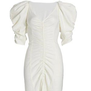 Cult Gaia Timea Ruched Puff Sleeve Dress